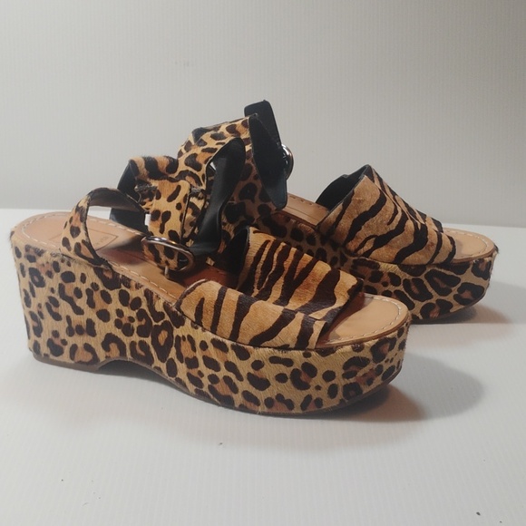 Dolce Vita leopard print platform wedge sandals Size 6.5 - Picture 6 of 7